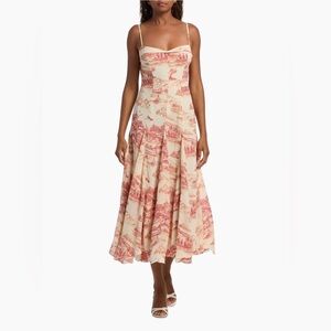 Reformation
Fredo Watercolor Toile Midi-Dress